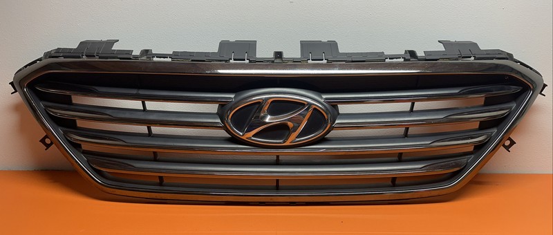 86350C2100PCR I 2015 2016 2017 HYUNDAI SONATA CHROME GRILLE OEM W/O Hybrid 4 Bar