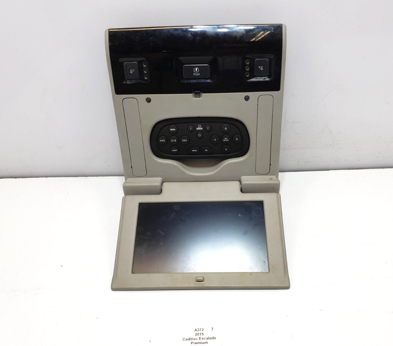 ✅ 15-17 OEM Cadillac Escalade Rear Overhead DVD Display Screen Unit Gray