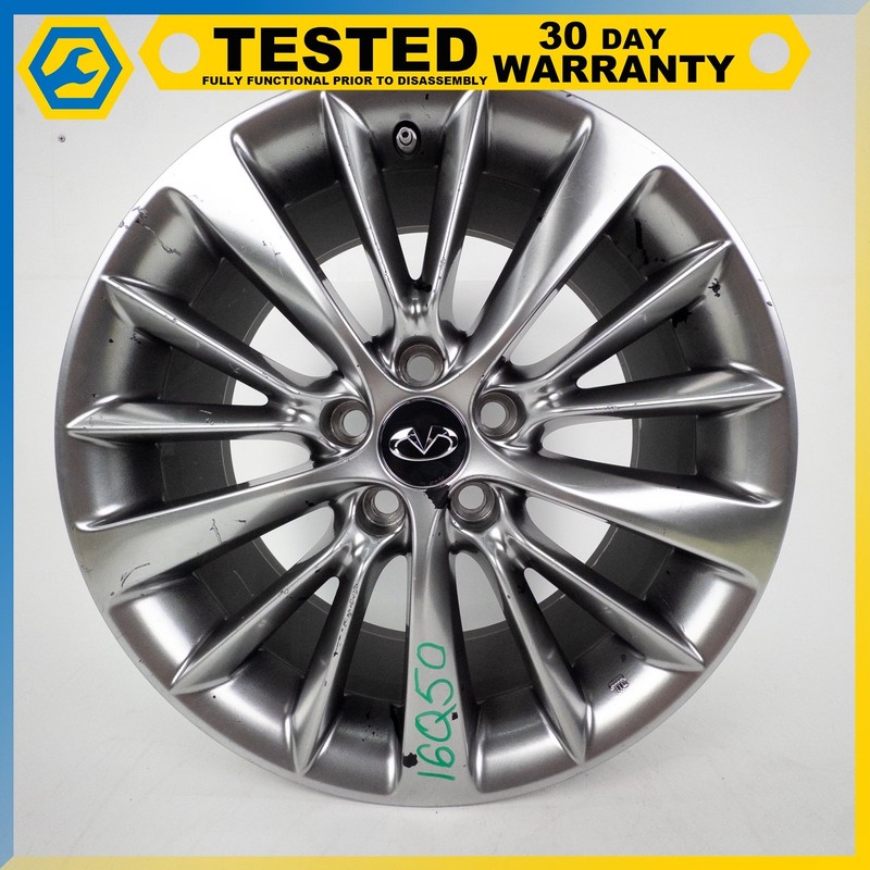 14-21 INFINITI Q50 WHEEL RIM 18" 18x7.5J & TPMS SENSOR & CENTER CAP OEM