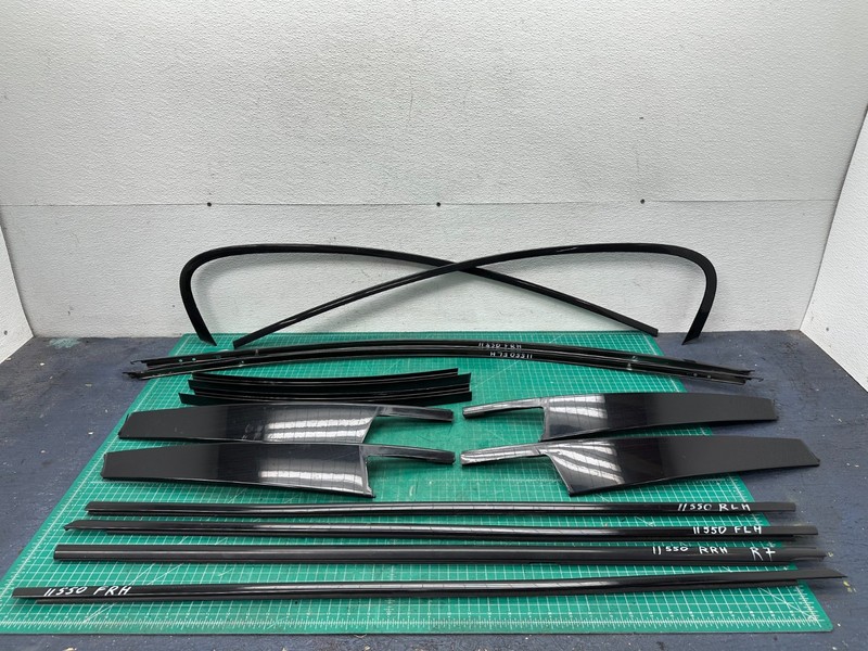 11-16 BMW F10 SHADOW LINE BLACK GLOSS DOOR WINDOW TRIM MOILDING COVER SET OEM