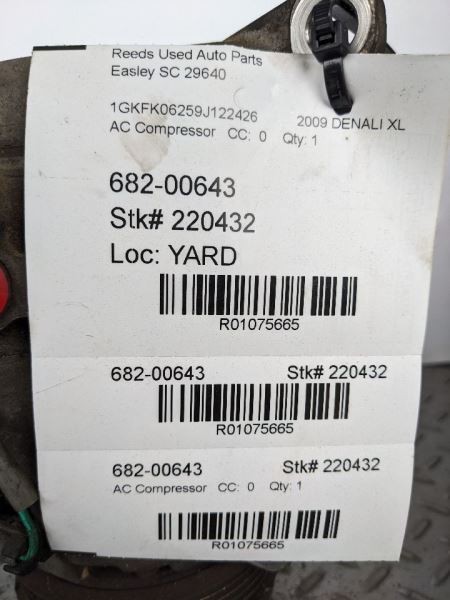 AC Compressor Fits 03-09 ESCALADE 1075665