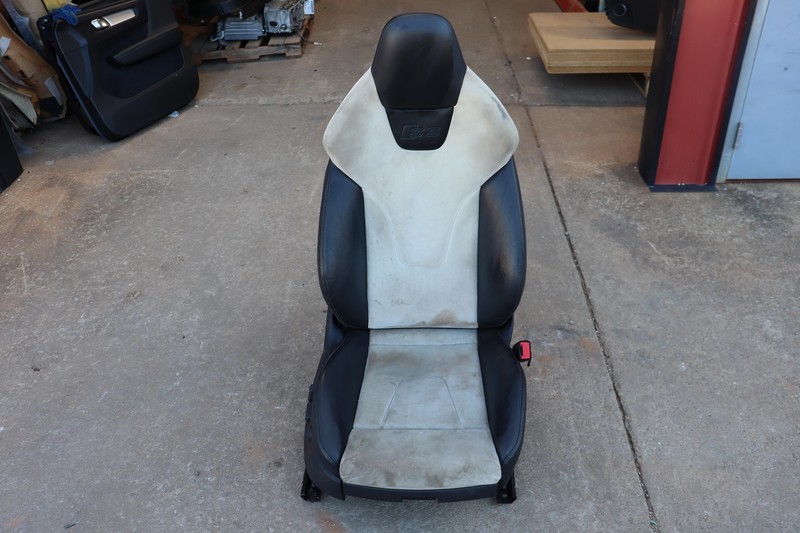 2008-2013 AUDI S5 FRONT RIGHT PASSENGER SIDE SEAT CLOTH & LEATHER ASSEMBLY OEM