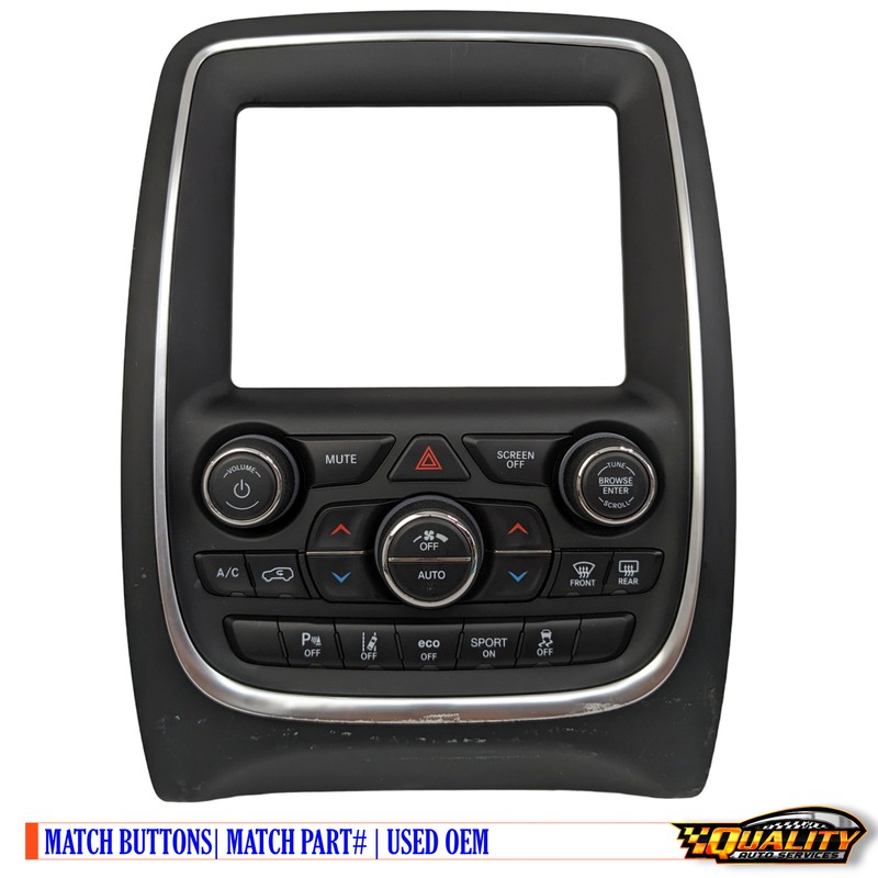 Dodge Durango 2017-2020 OEM Screen Bezel Hvac Air A/C Switch Climate Control