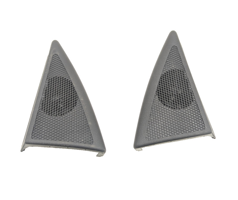 03-06 Mercedes W211 E500 E350 Tweeter Speaker & Covers Pair OEM Black