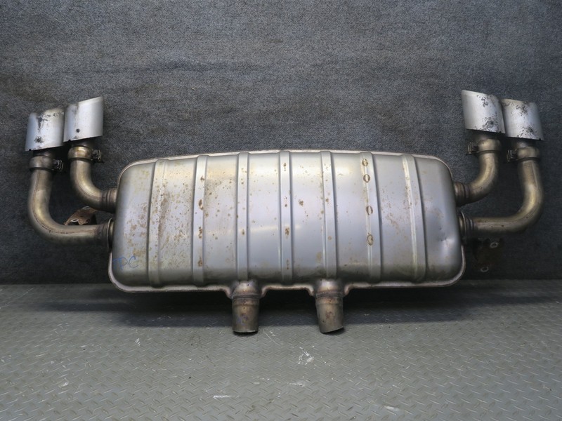 2011-2014 PORSCHE CAYENNE 958 TURBO 4.8L REAR EXHAUST MUFFLER W/ DUAL TIPS