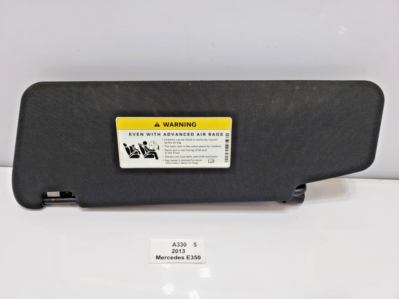 ✅ 10-13 OEM Mercedes W212 E350 Front Right Passenger Sunvisor Sun Visor Black