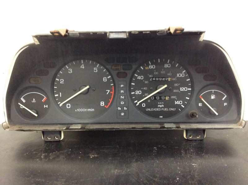 90-91 Integra GS 3DR AT Instrument Cluster Speedo Tacho Meter Gauges 249k OEM
