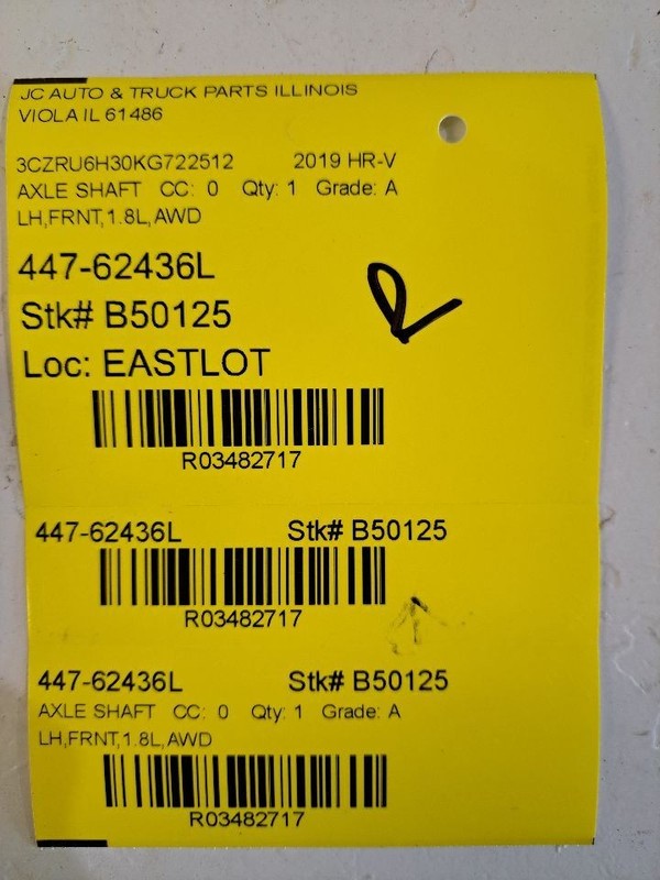 Driver Axle Shaft Front Axle Automatic Transmission CVT Fits 16-22 HR-V 3482717