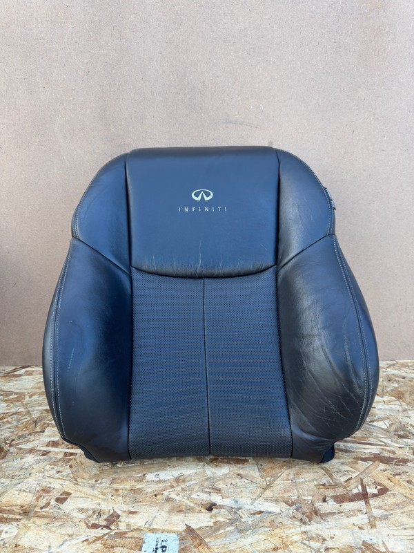 INFINITI Q50 2014-2024 OEM FRONT LEFT UPPER SEAT CUSHION SKIN COVER CLOTH BLACK