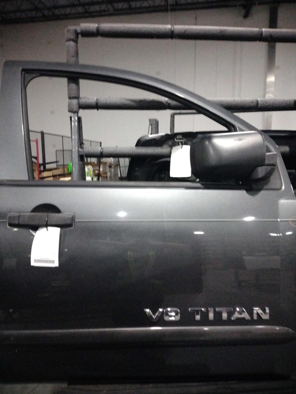 2009 Nissan Titan Right Front Door Grey Used DENT 91K Miles OEM 107498