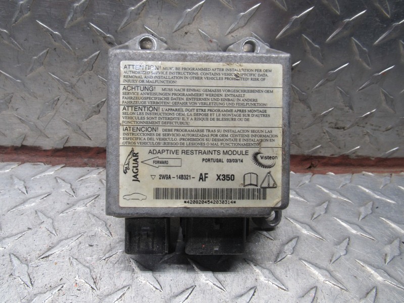 2004 JAGUAR XJ8 VANDEN PLAS ADAPTIVE RESTRAINTS CONTROL MODULE 2W9A-14B321-AF