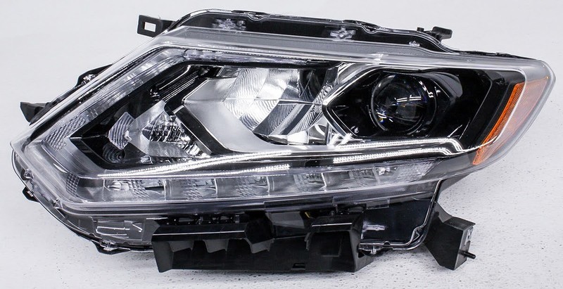 OEM Nissan Rogue Left Driver Side LED Headlamp 26060-4BA7B Tab Missing
