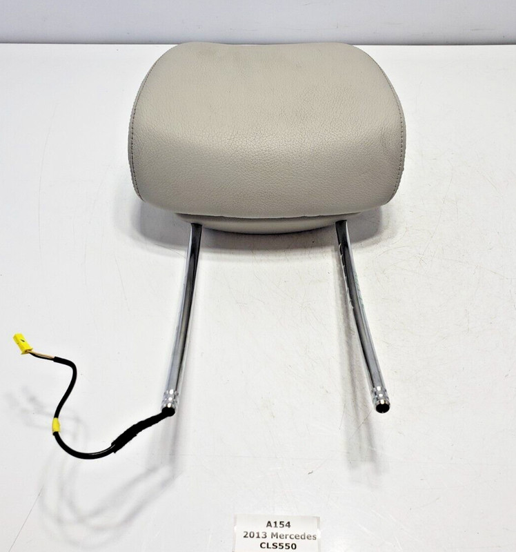 ✅ 12-18 OEM Mercedes C218 CLS550 Front Left Driver Side Leather Gray Headrest