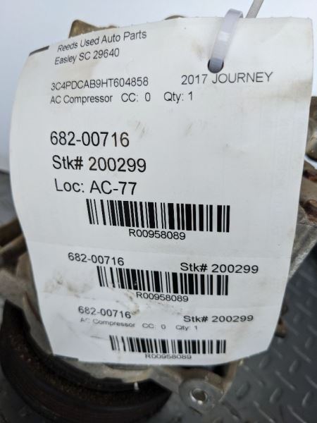 AC Compressor With Rear AC Fits 09-12 16-20 JOURNEY 958089