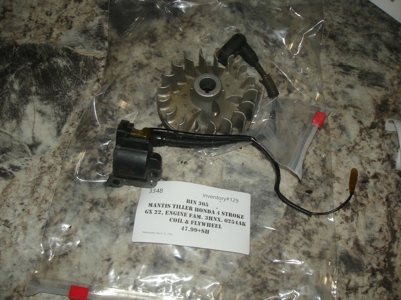 Mantis Honda 4 stroke gx 22 coil flywheelgarden tiller part only bin 305