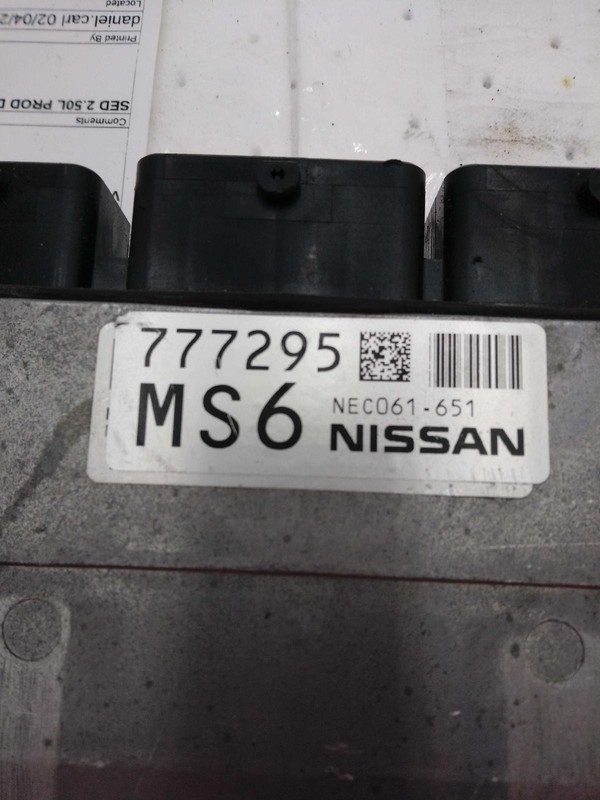 2022 Nissan Altima Engine Control Module ECM 2.5L OEM Black 88000 Miles