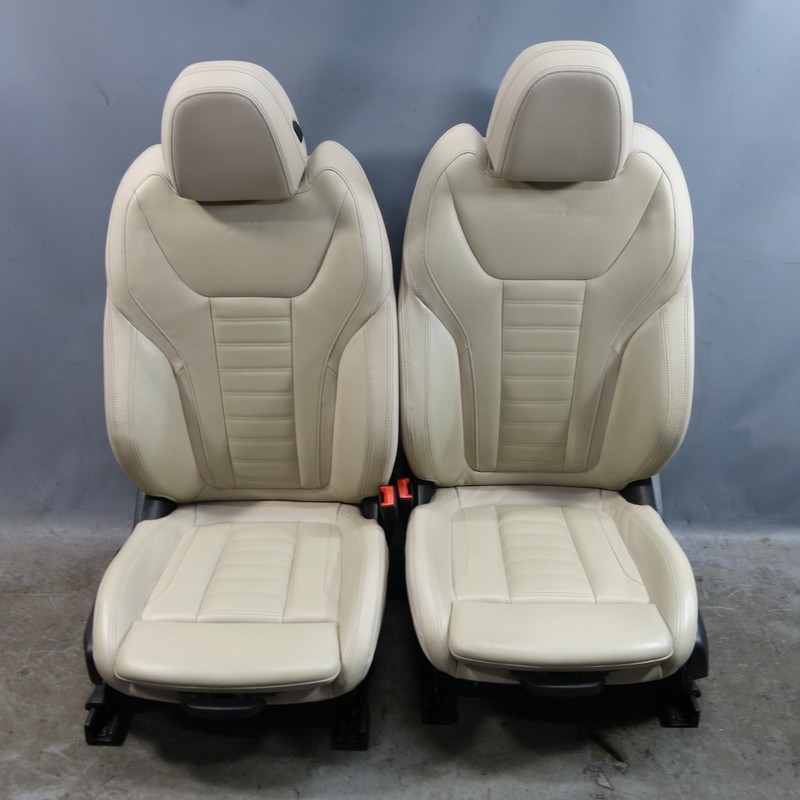 2020-2024 BMW F97 X3M F98 X4M Front Sport Seat Pair Oyster Vernasca Leather OEM