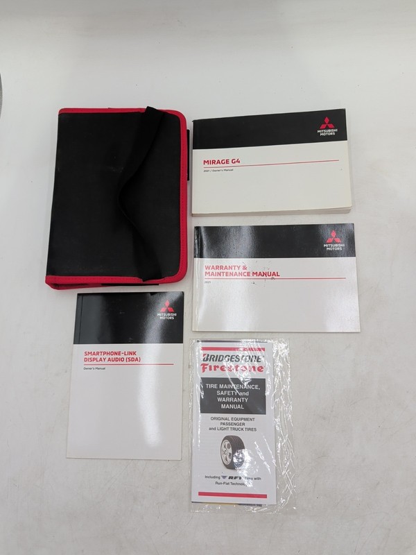 2021 Mitsubishi MIrage G4 Owners Manual Book With First Aid Kit Case