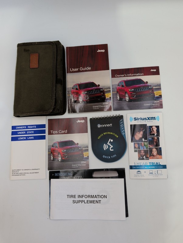 2014 Jeep Grand Cherokee Srt Owners Manual With Information CD & Case