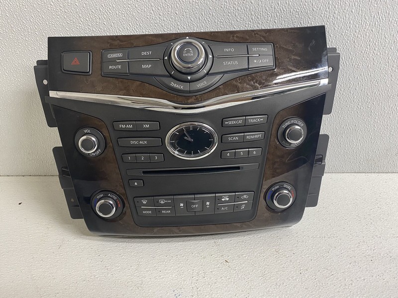 2011-2013 Infiniti QX56 w Cooled Seats Heater A/C Radio Stereo Climate Bezel Oem