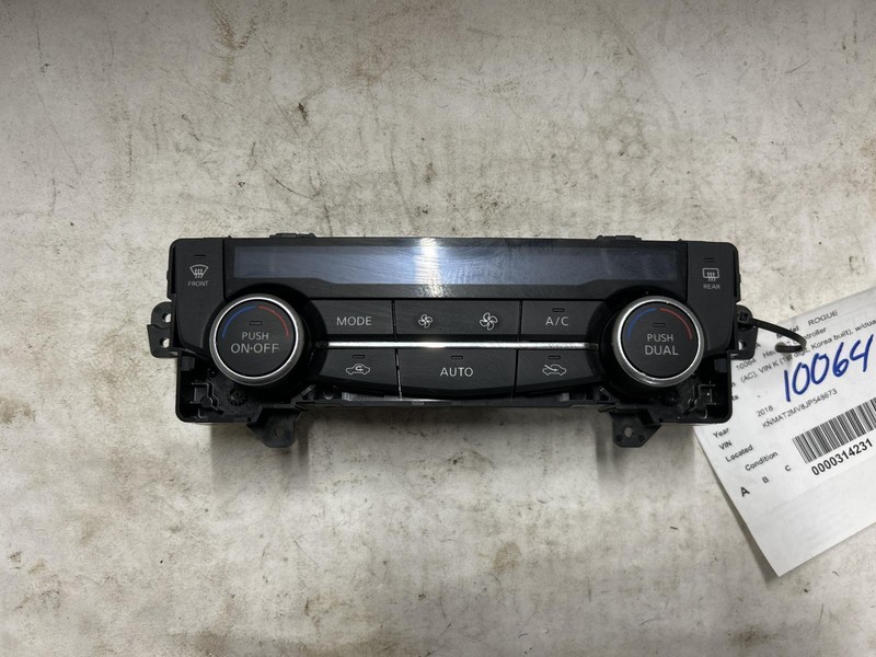2018 NISSAN ROGUE Heat AC Controller VIN K 1st digit 275006MA0A OEM 18