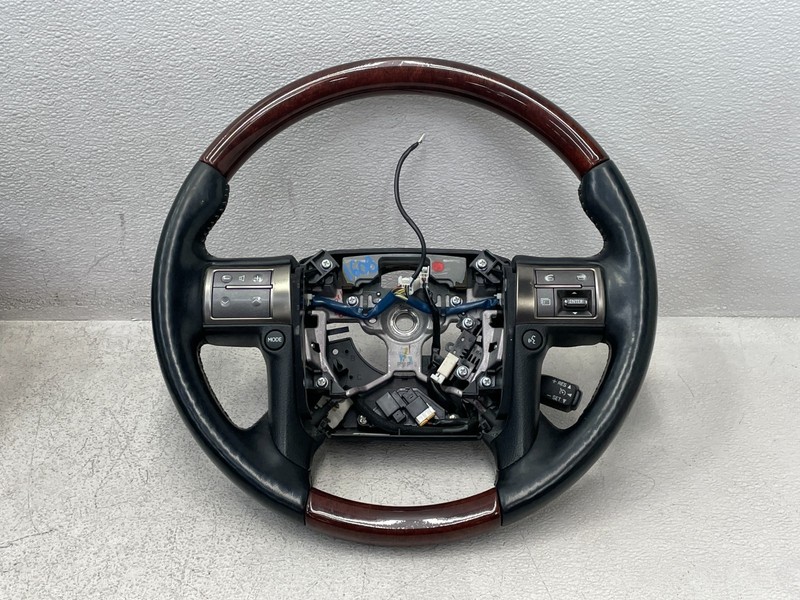 10 11 12 13 Lexus GX460 Steering Wheel Assembly W/Switches Black Wood 1608 OEM