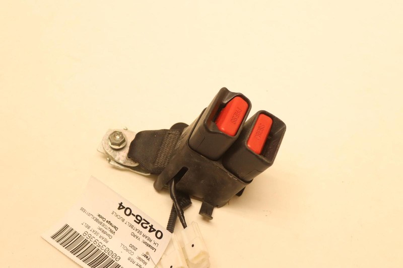 2020-2022 TOYOTA COROLLA SEDAN REAR LEFT & CENTER SEAT BELT BUCKLE OEM