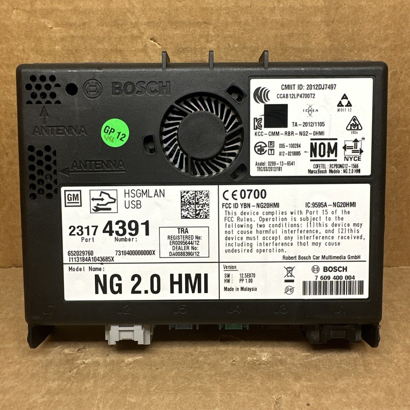 2014 GM HMI Human Machine Interface NG 2.0 Control Module 23174391