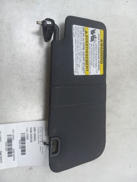 13-16 SCION FR-S BASE 2.0L FWD AT DRIVER SIDE BLACK XX20 SUN VISOR