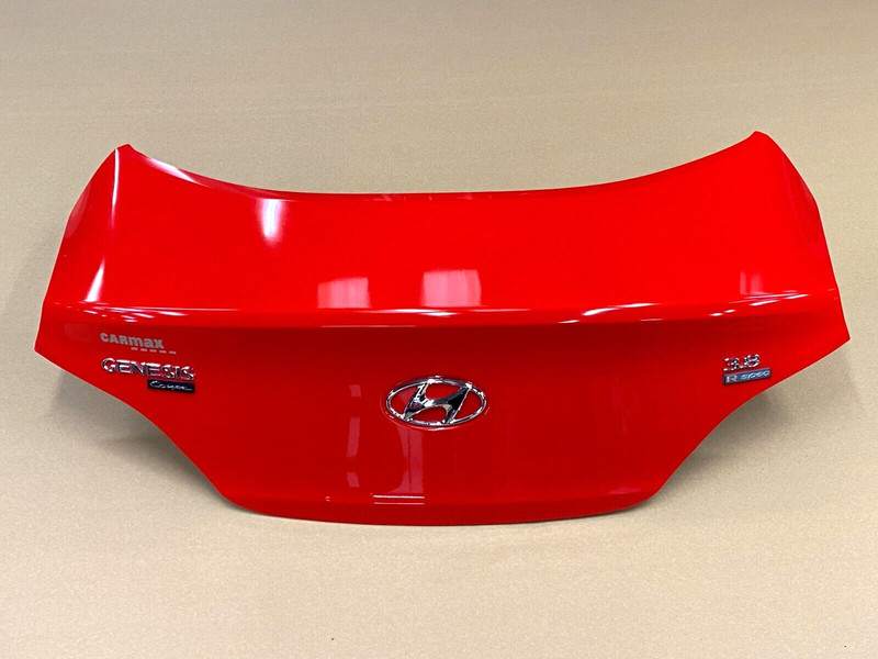 ⭐2010-2016 HYUNDAI GENESIS COUPE REAR TRUNK LID SHELL DECK PANEL RED OEM LOT2418