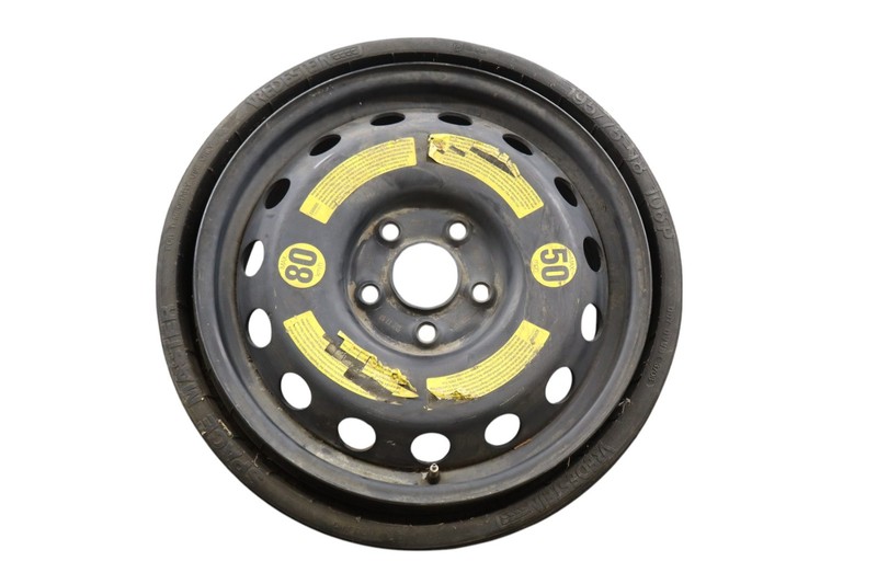 07-11 Audi Q7 Emergency Spare Tire Wheel Donut Rim Black 18" 7L0601027A Oem