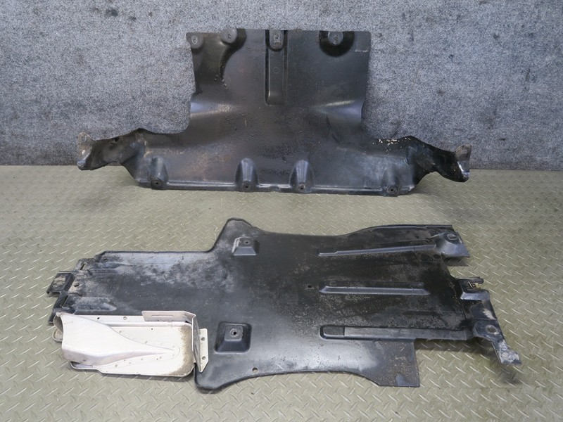 11-18 PORSCHE CAYENNE 958 ENGINE TRANSMISSION NOISE SPLASH SHIELD GUARD SET