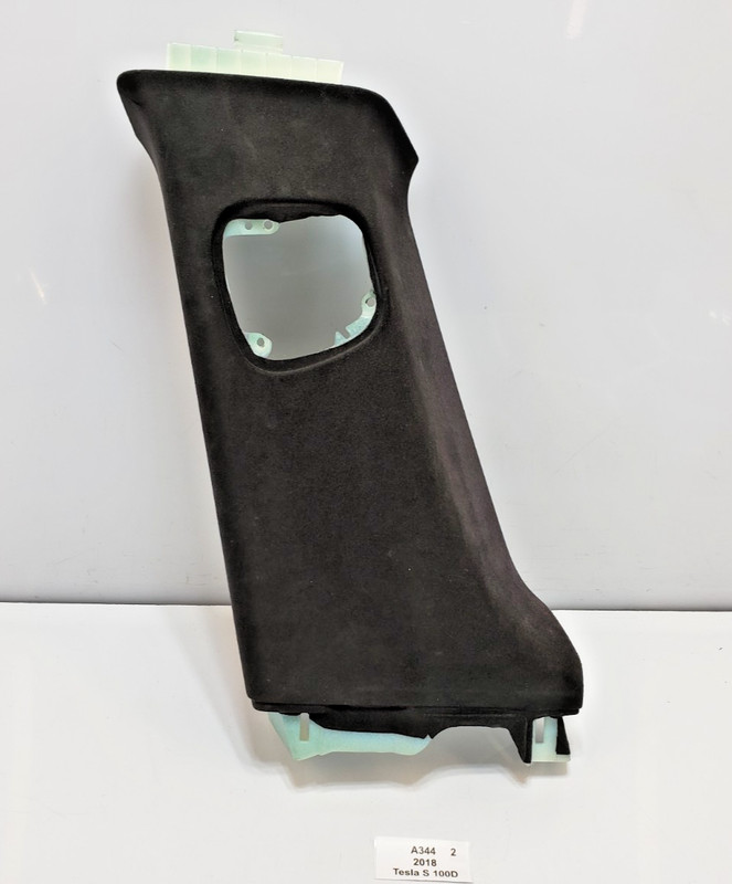 ✅12-20 OEM Tesla Model S Left Driver B Pillar Upper Cover Panel Alcantara NOTE*