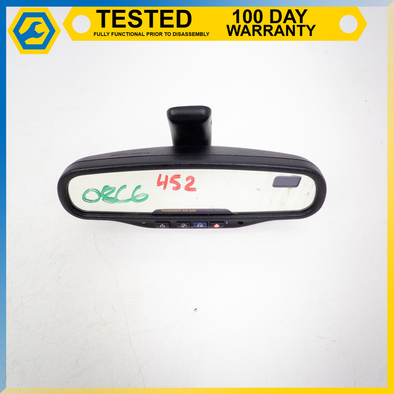 05-13 CHEVROLET CORVETTE C6 FRONT INTERIOR REAR VIEW MIRROR BLACK ASSEMBLY OEM