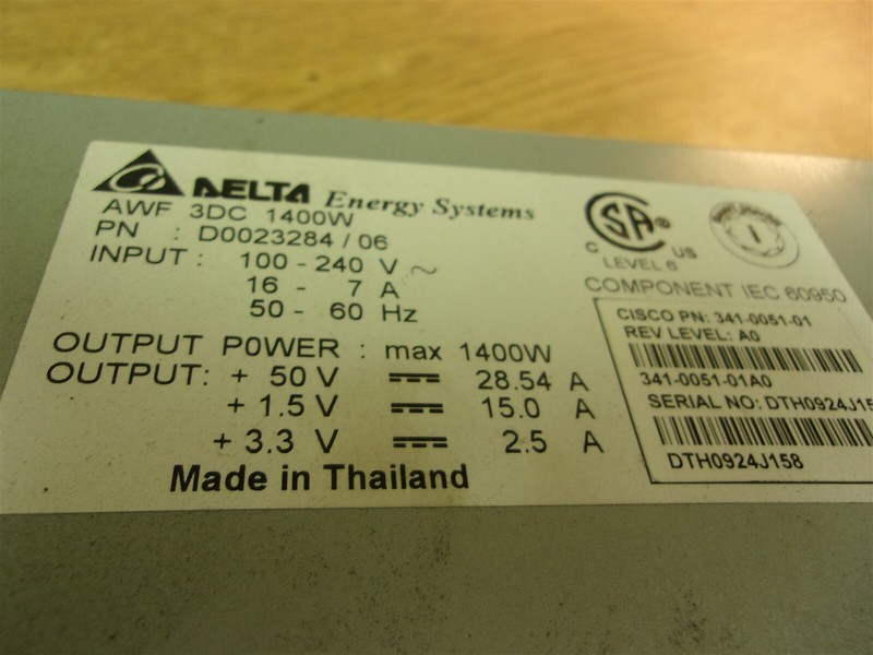 Delta D0023284/06 PWR-1400-AC Power Supply 1400W *FREE SHIPPING*