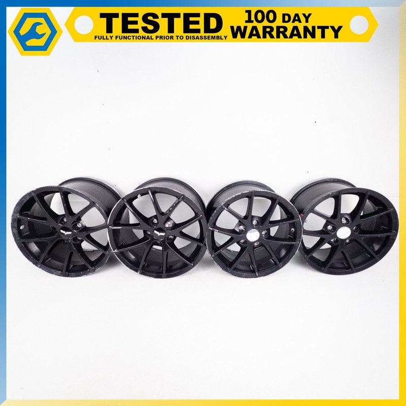 97-04 CHEVROLET CORVETTE C5 FRONT & REAR 17X8.5J 18X9.5J WHEEL RIM BLACK SET OEM