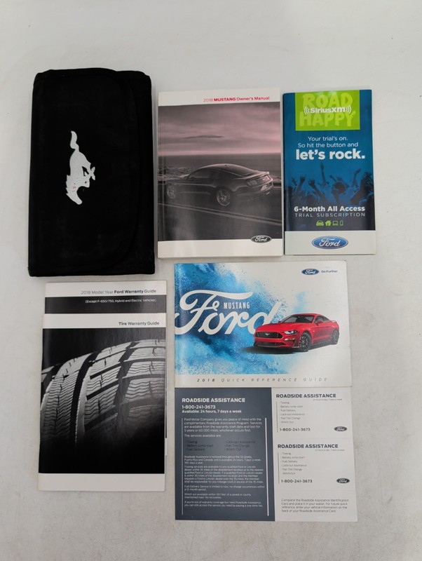 2018 Ford Mustang Owners Manual, Quick Reference Guide With Case Included