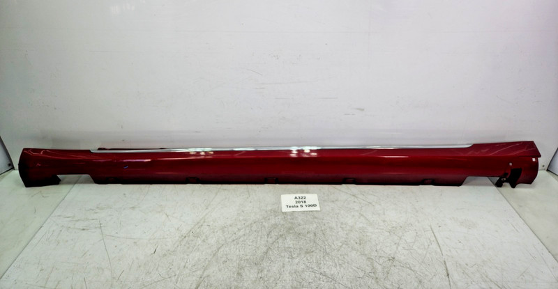 ✅ 2012-2020 OEM Tesla Model S Left Driver Side Skirt Rocker Panel Shell Red *
