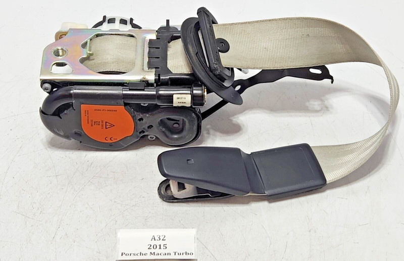 ✅ 15-18 OEM Porsche Macan 95B Front Passenger Seat Belt Retractor Right Black