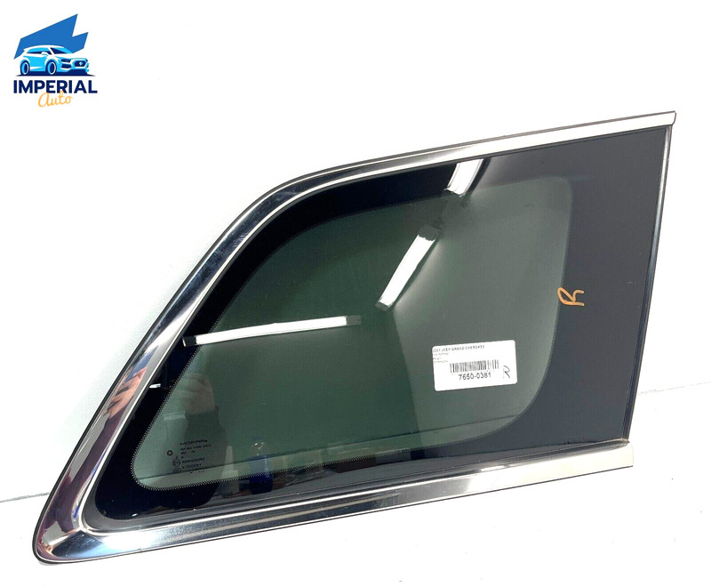 JEEP GRAND CHEROKEE 2017-2021 REAR RIGHT PASSENGER SIDE QUARTER WINDOW GLASS OEM
