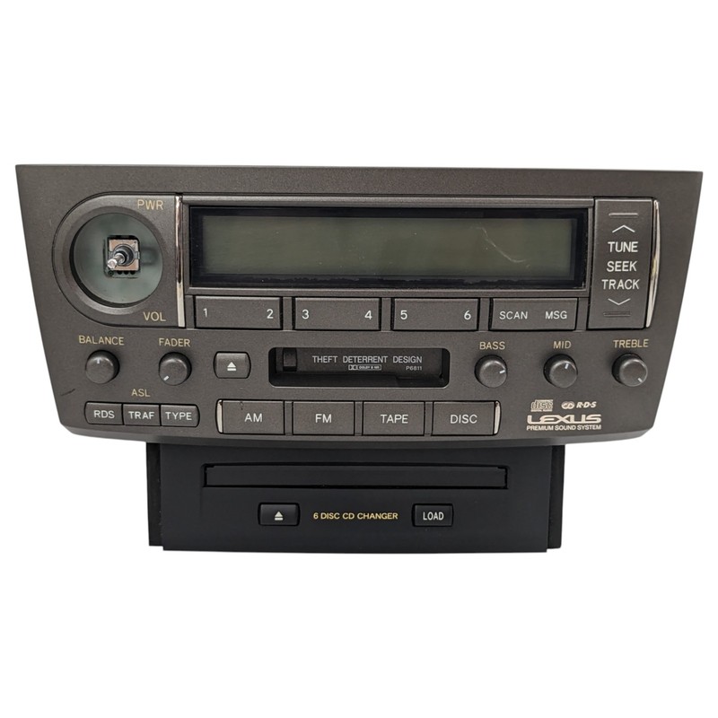 2001-2004 Lexus LS430 AM FM Radio Cassette 6 CD Player Receiver 86120-50670 OEM