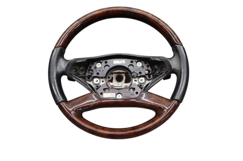 10-13 Mercedes W221 S550 S63 Steering Wheel w/ Paddle Shifters Assembly Wood Oem
