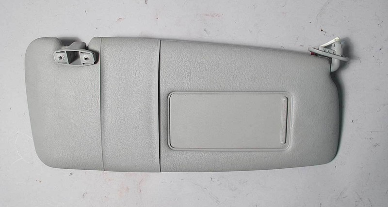 BMW E46 3-Series Right Front Passeng Sun Visor Light Grey Vinyl Illumination OE