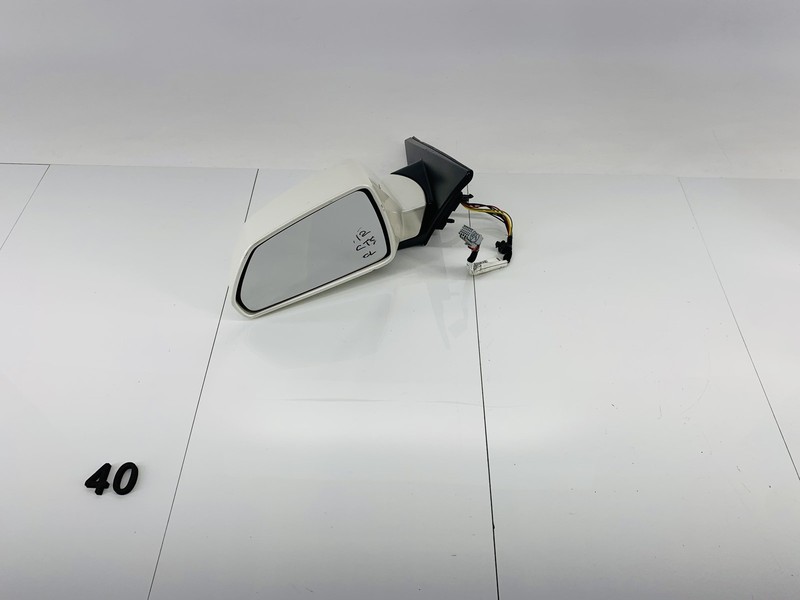 10-14 CADILLAC CTS LEFT DRIVER SIDE EXTERIOR REAR VIEW MIRROR WHITE DIAMOND OEM