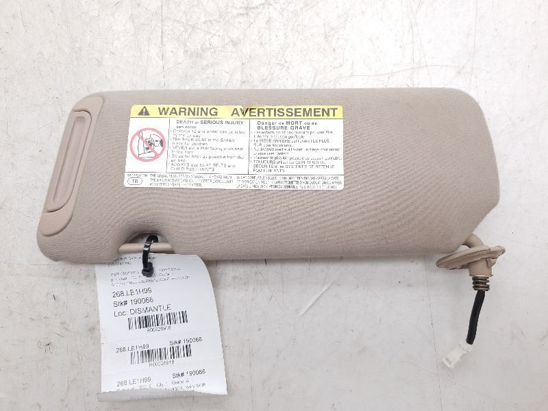 98 99 00 Lexus ES300 Passenger Right Sun Visor Tan LA00
