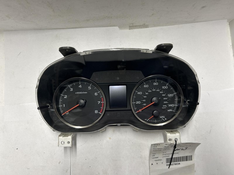 14 SUBARU XV CROSSTREK Speedometer cluster 43k miles OEM 1 Year Wnty!