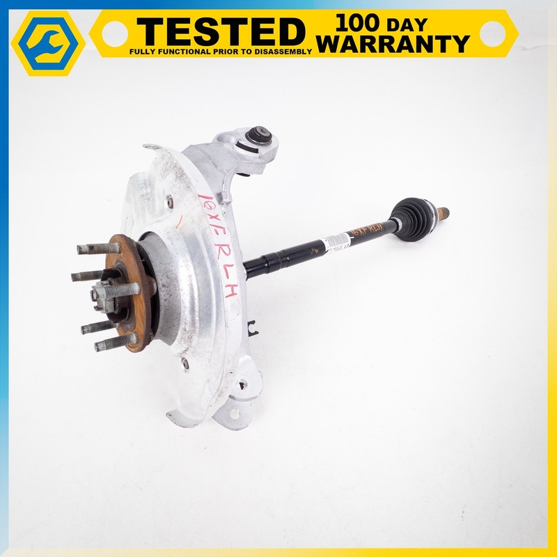 16-20 JAGUAR XF AWD REAR LEFT DRIVER SIDE SPINDLE KNUCKLE HUB W/ AXLE SHAFT OEM