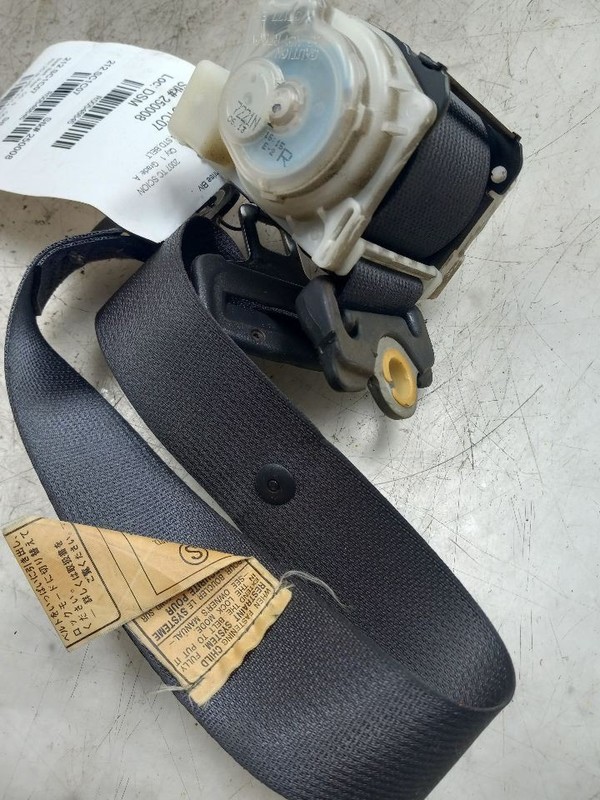 07 SCION TC REAR PASSENGER RIGHT SEAT BELT BLK-FC14