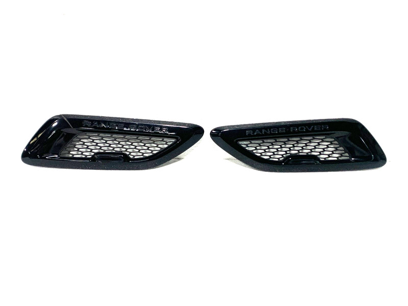 2012-2014 LAND RANGE ROVER EVOQUE HOOD VENT SET PAIR TRIM MOLDING OEM #A0.27