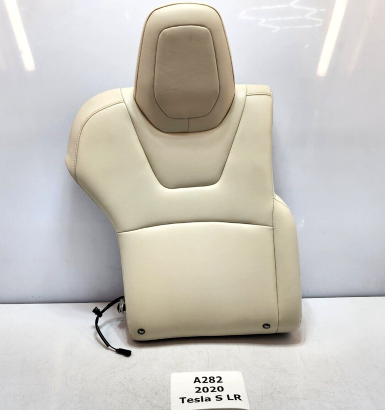 ✅ 16-20 OEM Tesla Model S Rear Right Passenger Seat Upper Cushion Leather Beige